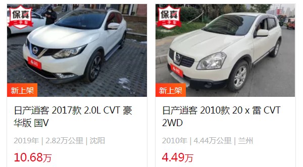 日產(chǎn)逍客2022新款落地價(jià) 日產(chǎn)逍客落地14萬(二手價(jià)4萬)