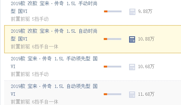 大眾寶來自動擋價格 大眾寶來自動擋價格是10.88萬元