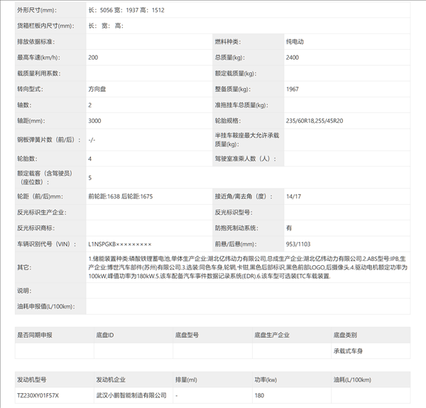 車長超5米！小鵬全新車型P7 完成申報(bào)：造型亮眼對標(biāo)智界S7